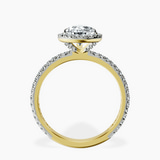 18kt Yellow Gold Victoria Beckham Halo Lab Diamond Eternity Ring side right image one