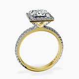 18kt Yellow Gold Klarissa Halo Lab Diamond Eternity Ring side right image one