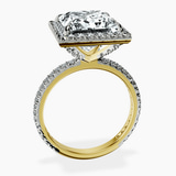 10kt Yellow Gold Klarissa Halo Lab Diamond Eternity Ring side right image one