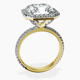 10kt Yellow Gold Klarissa Halo Lab Diamond Eternity Ring side right image one