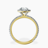 14kt Yellow Gold Klarissa Halo Lab Diamond Eternity Ring side right image one