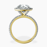 10kt Yellow Gold Klarissa Halo Lab Diamond Eternity Ring side right image one