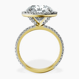 10kt Yellow Gold Klarissa Halo Lab Diamond Eternity Ring side right image one