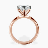 18kt Rose Gold Alora Six Prong Solitaire Lab Diamond Ring side right image one