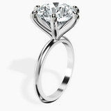 14kt White Gold Alora Six Prong Solitaire Lab Diamond Ring standing product image one
