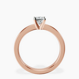 14kt Rose Gold Jannel Tapering Solitaire Lab Diamond Ring side right image one