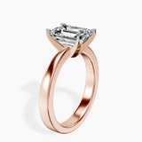 14kt Rose Gold Jannel Tapering Solitaire Lab Diamond Ring standing product image one