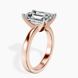 14kt Rose Gold Jannel Tapering Solitaire Lab Diamond Ring standing product image one
