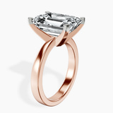 14kt Rose Gold Jannel Tapering Solitaire Lab Diamond Ring standing product image one