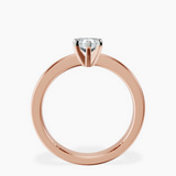14kt Rose Gold Jannel Tapering Solitaire Lab Diamond Ring side right image one