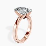 14kt Rose Gold Jannel Tapering Solitaire Lab Diamond Ring standing product image one