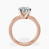 14kt Rose Gold Jannel Tapering Solitaire Lab Diamond Ring side right image one