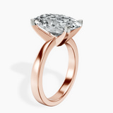 14kt Rose Gold Jannel Tapering Solitaire Lab Diamond Ring standing product image one