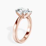 14kt Rose Gold Jannel Tapering Solitaire Lab Diamond Ring standing product image one