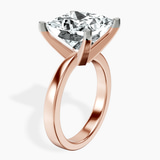 14kt Rose Gold Jannel Tapering Solitaire Lab Diamond Ring standing product image one