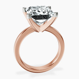 14kt Rose Gold Jannel Tapering Solitaire Lab Diamond Ring side right image one