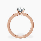 14kt Rose Gold Jannel Tapering Solitaire Lab Diamond Ring side right image one