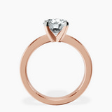 9ct Rose Gold Jannel Tapering Solitaire Lab Diamond Ring side right image one