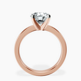 14kt Rose Gold Jannel Tapering Solitaire Lab Diamond Ring side right image one