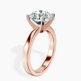 14kt Rose Gold Jannel Tapering Solitaire Lab Diamond Ring standing product image one