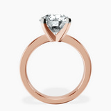 14kt Rose Gold Jannel Tapering Solitaire Lab Diamond Ring side right image one