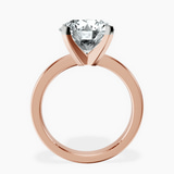 14kt Rose Gold Jannel Tapering Solitaire Lab Diamond Ring side right image one