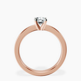 14kt Rose Gold Jannel Tapering Solitaire Lab Diamond Ring side right image one