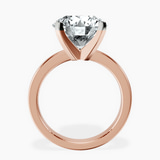 14kt Rose Gold Jannel Tapering Solitaire Lab Diamond Ring side right image one