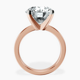 14kt Rose Gold Jannel Tapering Solitaire Lab Diamond Ring side right image one