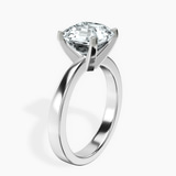 18kt White Gold Jannel Tapering Solitaire Lab Diamond Ring standing product image one