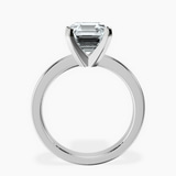 18kt White Gold Jannel Tapering Solitaire Lab Diamond Ring side right image one