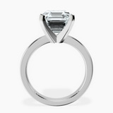 18kt White Gold Jannel Tapering Solitaire Lab Diamond Ring side right image one