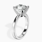18kt White Gold Jannel Tapering Solitaire Lab Diamond Ring standing product image one