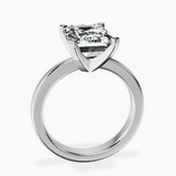 10kt White Gold Jannel Tapering Solitaire Lab Diamond Ring side right image one