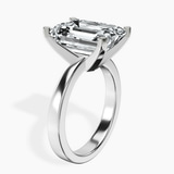 10kt White Gold Jannel Tapering Solitaire Lab Diamond Ring standing product image one