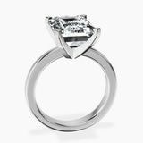 10kt White Gold Jannel Tapering Solitaire Lab Diamond Ring side right image one