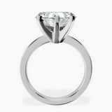 10kt White Gold Jannel Tapering Solitaire Lab Diamond Ring side right image one