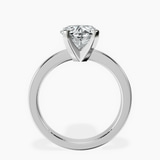 18kt White Gold Jannel Tapering Solitaire Lab Diamond Ring side right image one