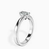 Platinum Jannel Tapering Solitaire Lab Diamond Ring standing product image one