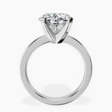 Platinum Jannel Tapering Solitaire Lab Diamond Ring side right image one