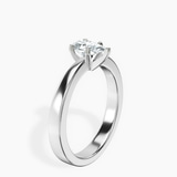 Platinum Jannel Tapering Solitaire Lab Diamond Ring standing product image one