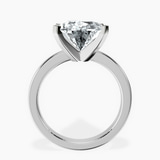 18kt White Gold Jannel Tapering Solitaire Lab Diamond Ring side right image one