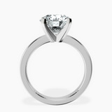 10kt White Gold Jannel Tapering Solitaire Lab Diamond Ring side right image one