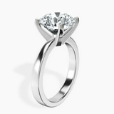 Platinum Jannel Tapering Solitaire Lab Diamond Ring standing product image one