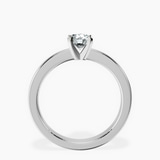 Platinum Jannel Tapering Solitaire Lab Diamond Ring side right image one