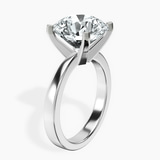 18kt White Gold Jannel Tapering Solitaire Lab Diamond Ring standing product image one