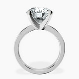 18kt White Gold Jannel Tapering Solitaire Lab Diamond Ring side right image one