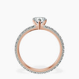 10kt Rose Gold Claire Full Eternity Lab Diamond Ring side right image one