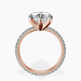 10kt Rose Gold Claire Full Eternity Lab Diamond Ring side right image one