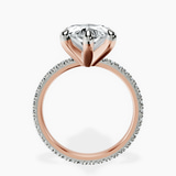 10kt Rose Gold Claire Full Eternity Lab Diamond Ring side right image one